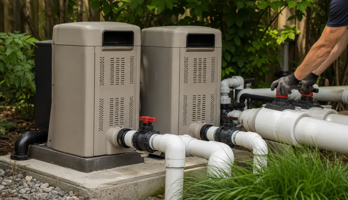 A commercial heater bank