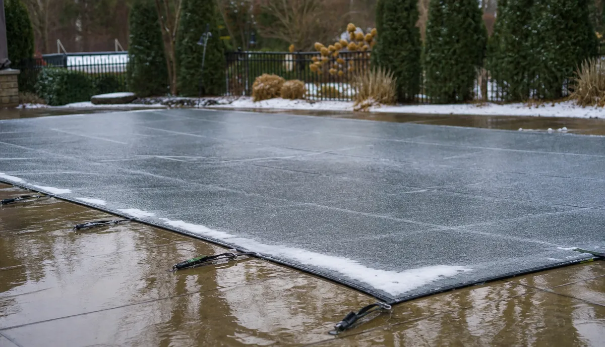 A sheet ice on cover