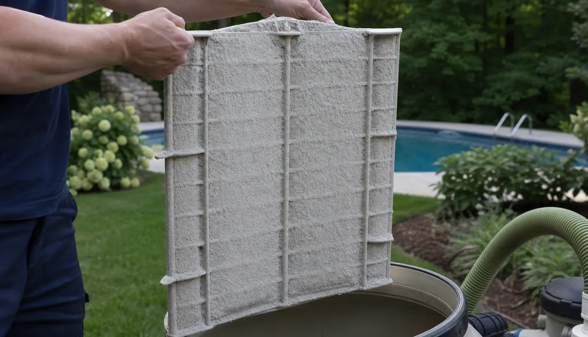 A filter element coated