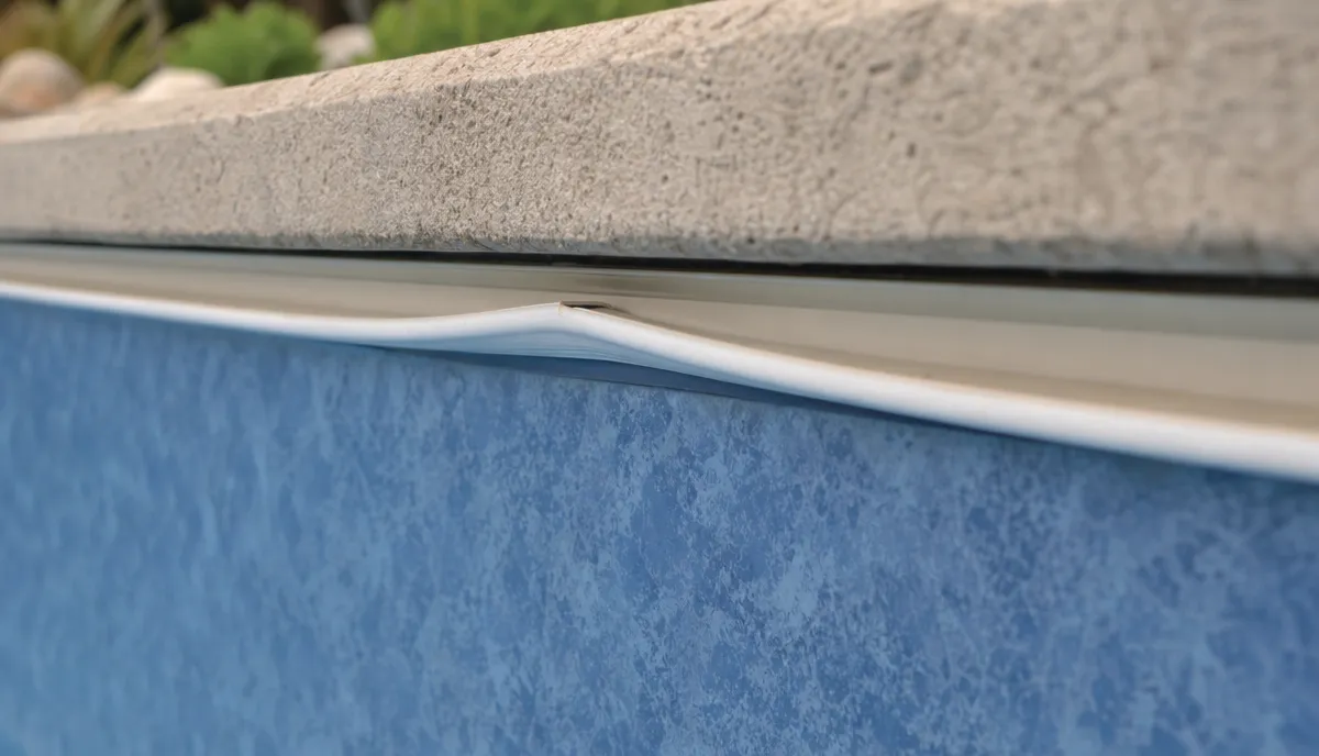 Vinyl liner bead seated in its track