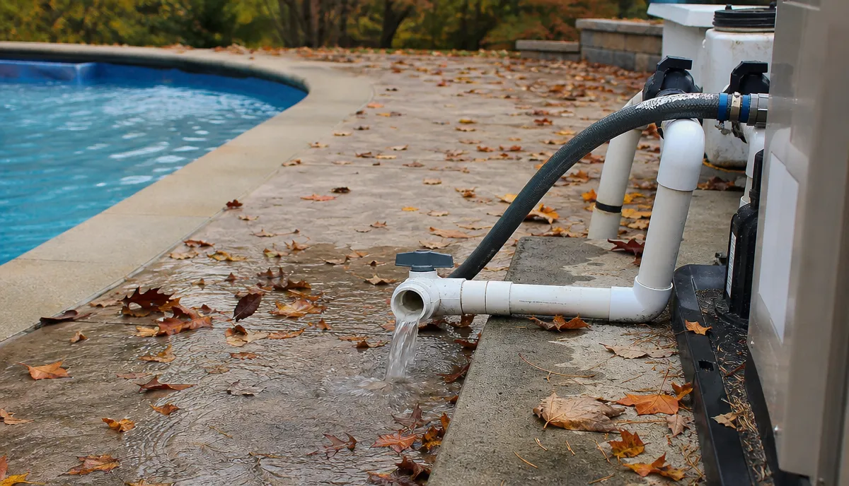 Pool lines being cleared at a closing