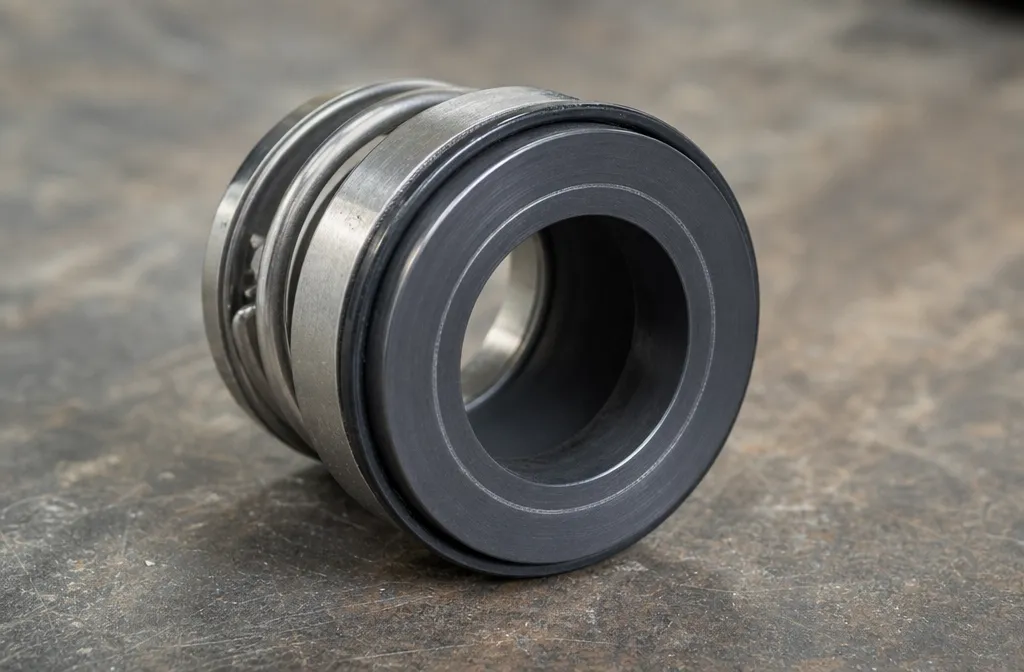 A pool pump shaft seal removed from the pump