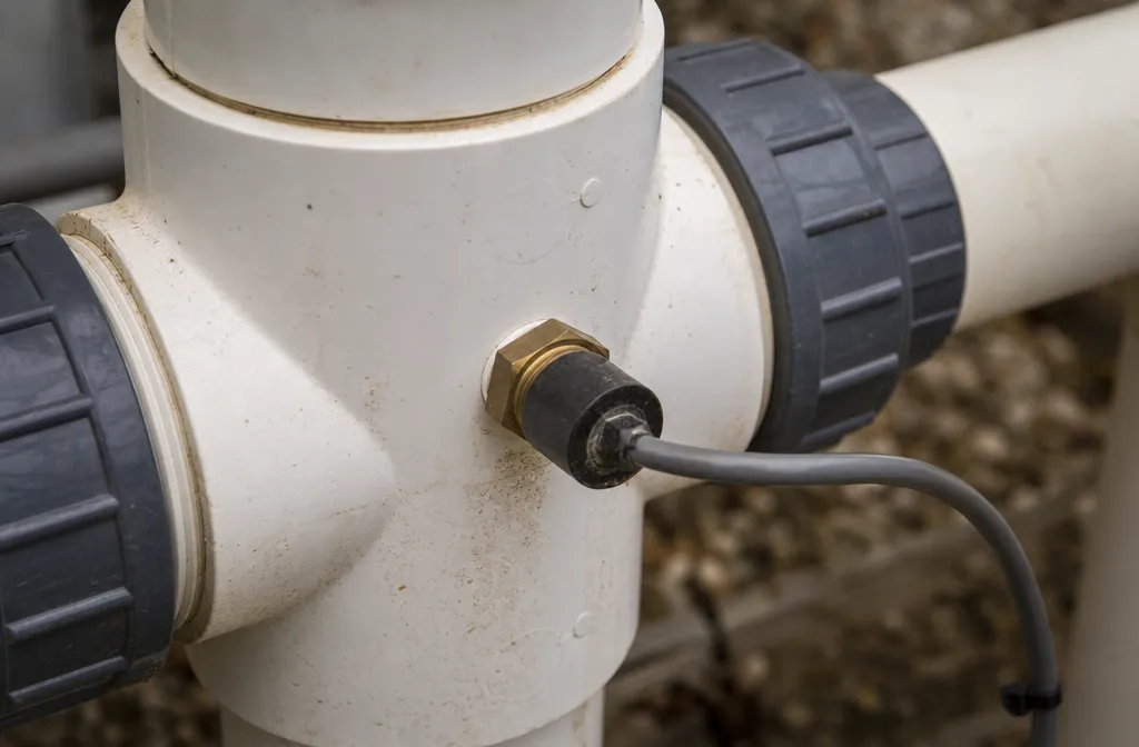 A pool heater flow switch