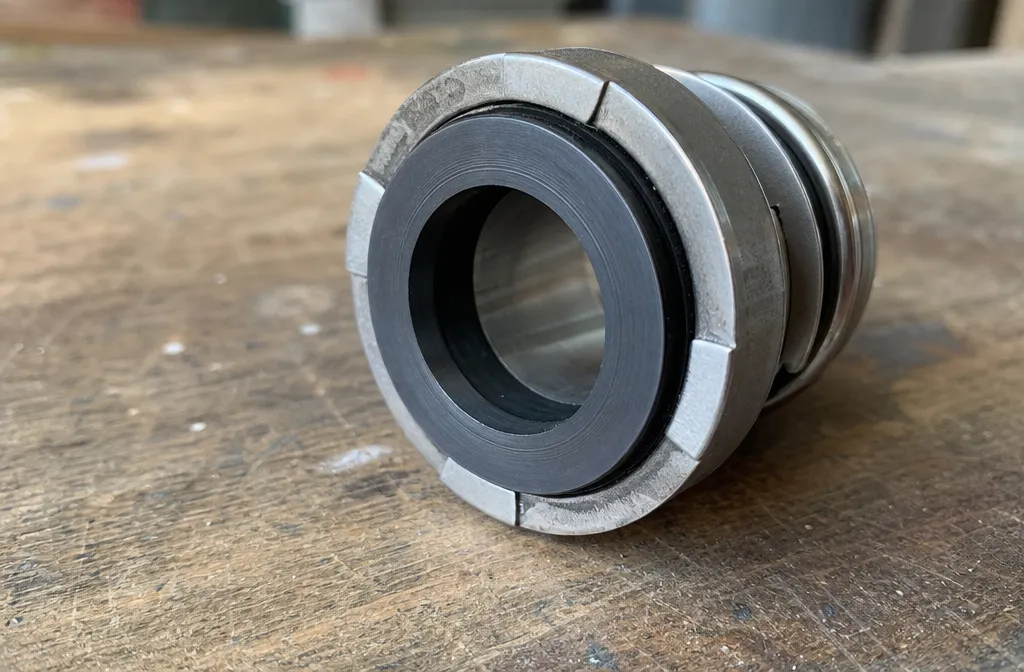 A pool pump shaft seal removed from the pump
