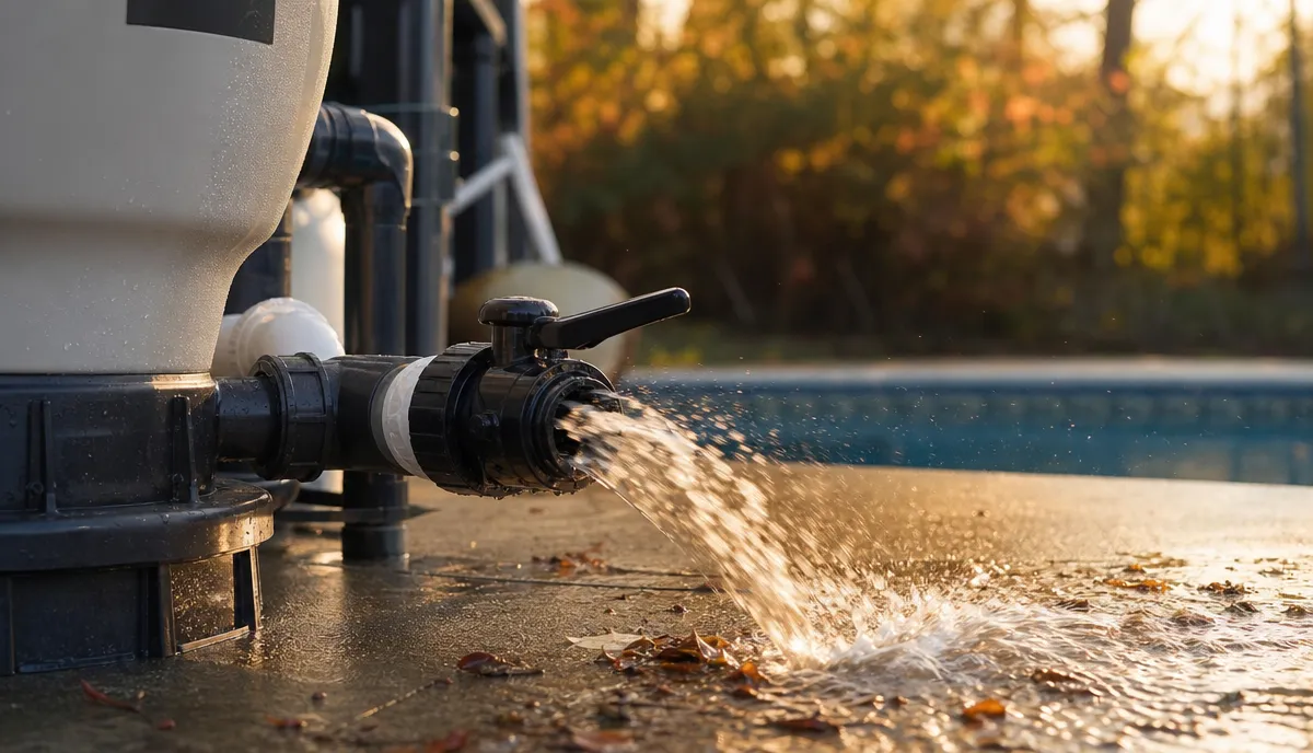 Water clearing from a pool line