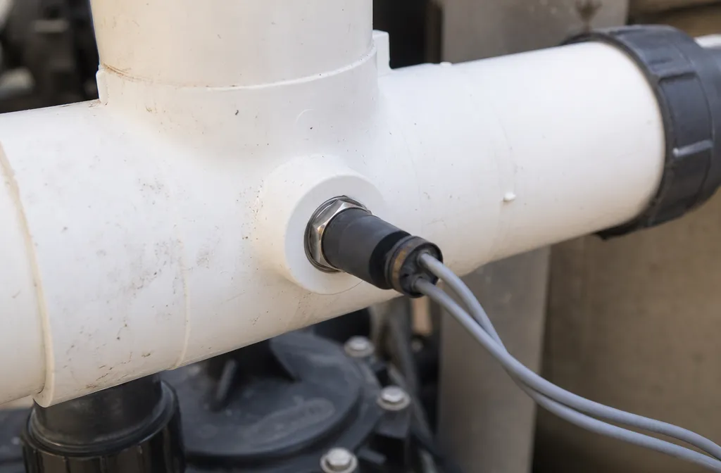 A pool heater flow switch