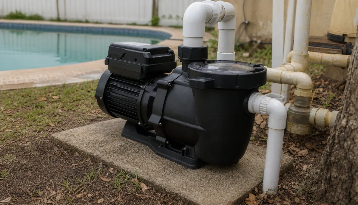 A variable-speed pump newly fitted where a single-speed pump had been